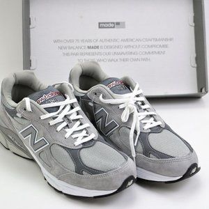 New Balance MADE in USA 990v3 Core Men s Shoes Grey with White Size 12 M990GY3